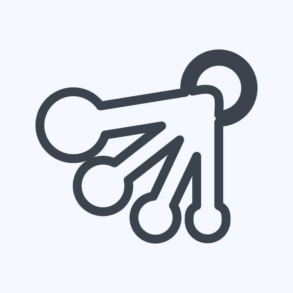 Icon Utensil 2 - Line Style - Simple illustration, Editable stroke. vector