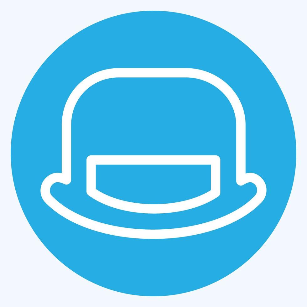 Icon Top Hat - Blue Eyes Style,Simple illustration,Editable stroke vector
