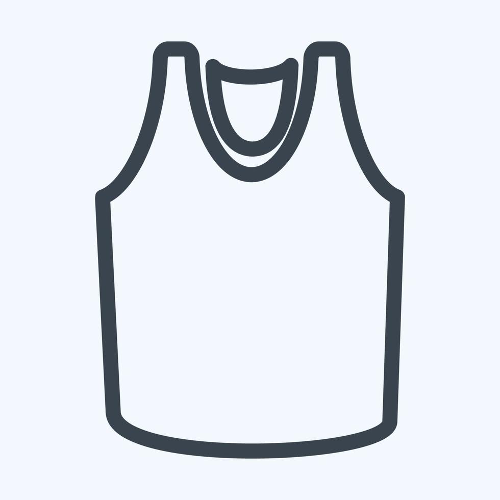 camisa de icono 2 - estilo de línea, ilustración simple, trazo editable vector