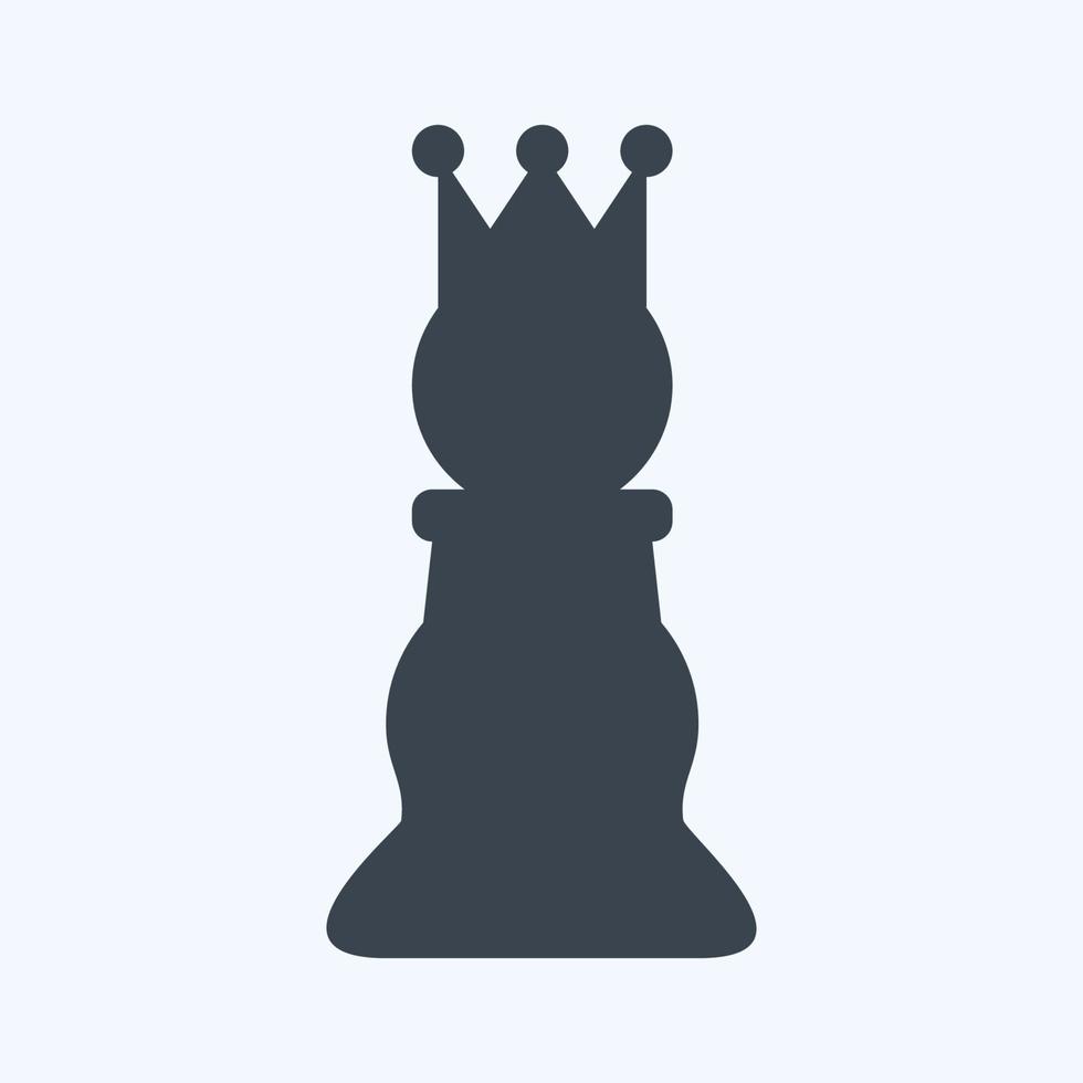 Icon Chess 1 - Glyph Style,Simple illustration,Editable stroke vector