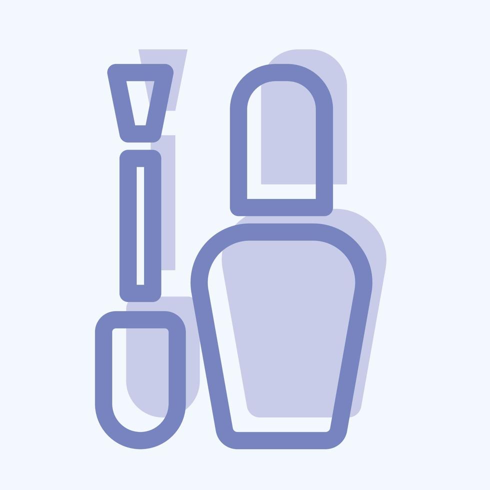 icono de esmalte de uñas - estilo de dos tonos - ilustración simple, trazo editable. vector