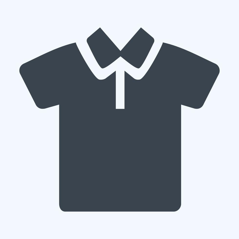 Icon T- Shirt 1 - Glyph Style,Simple illustration,Editable stroke vector
