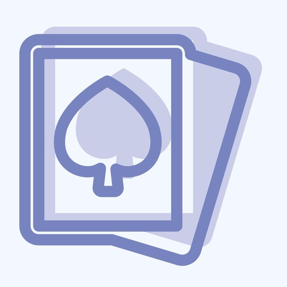Icon Ace - Two Tone Style,Simple illustration,Editable stroke vector
