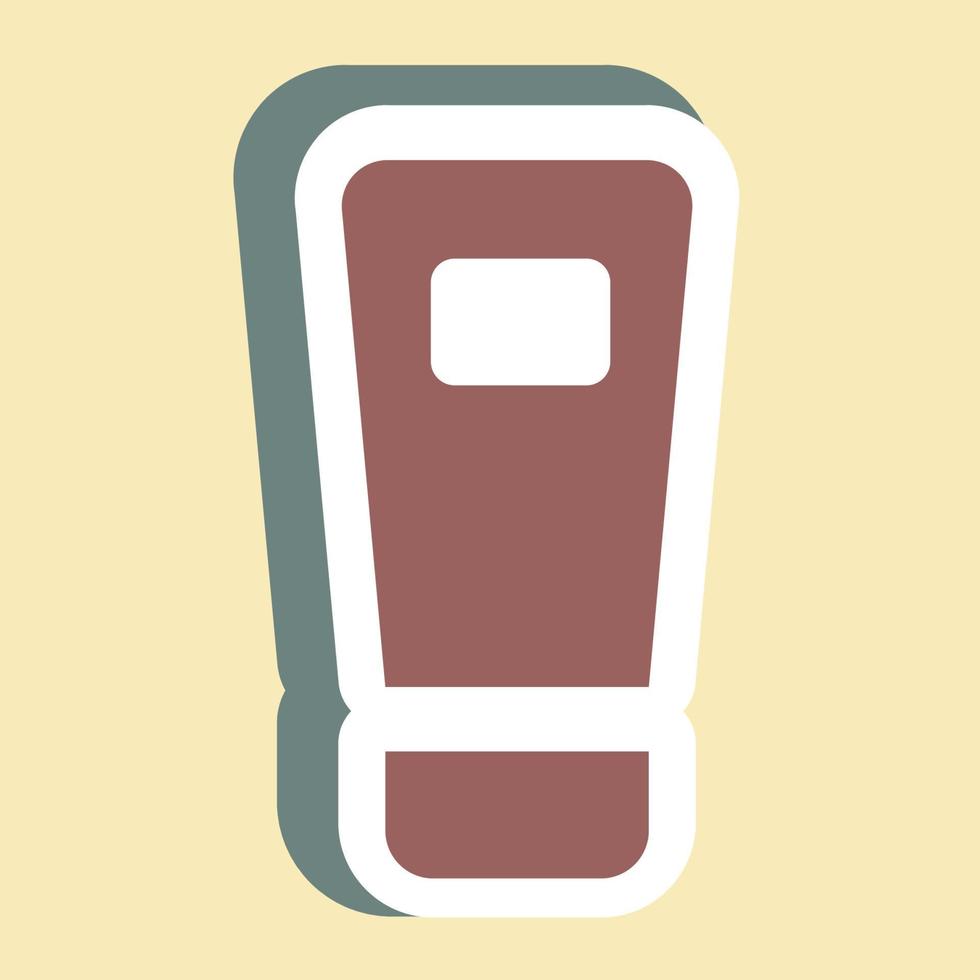 Sticker Lotion - Simple illustration, Editable stroke. vector