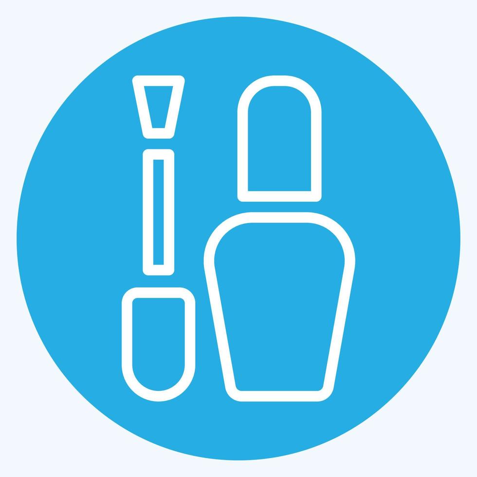 Icon Nail Polish - Blue Eyes Style - Simple illustration, Editable stroke. vector