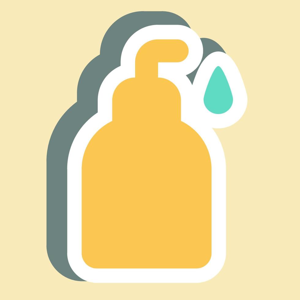Sticker Liquid Soap - Simple illustration, Editable stroke. vector