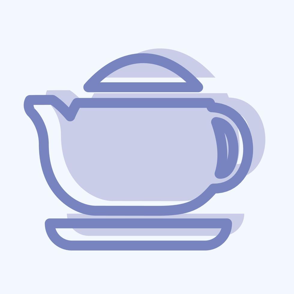 Icon Tea Maker - Two Tone Style - Simple illustration, Editable stroke. vector