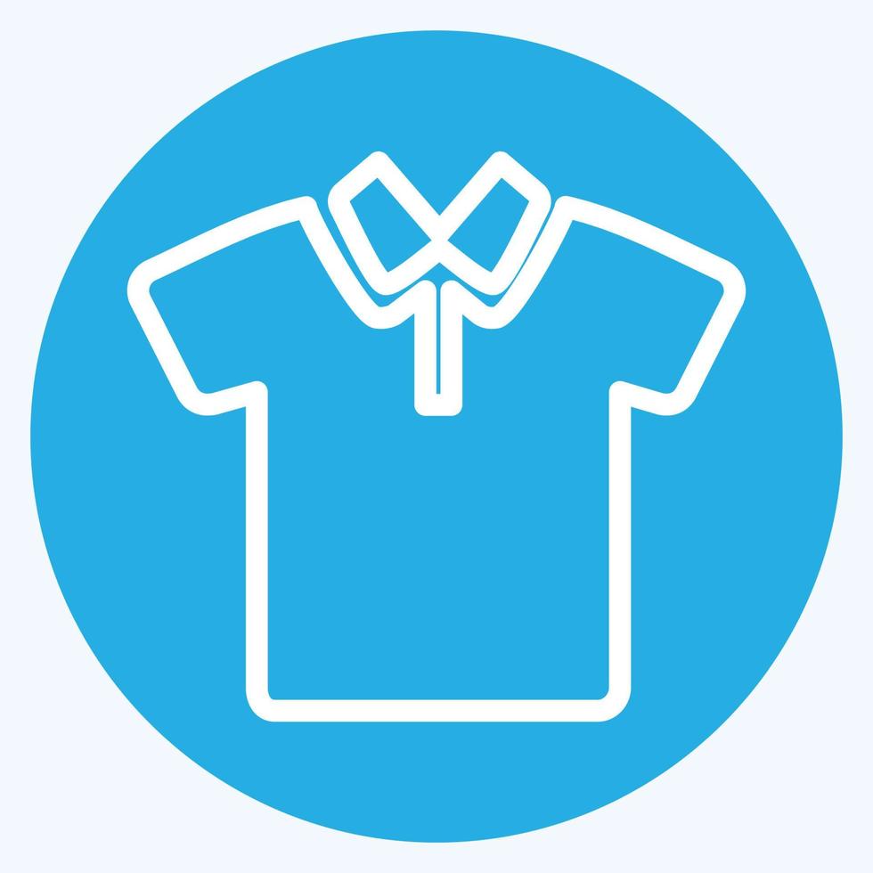 camiseta de icono 1 - estilo de ojos azules, ilustración simple, trazo editable vector