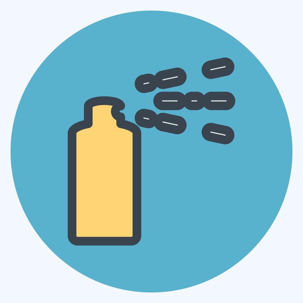 Icon Spray - Color Mate Style - Simple illustration, Editable stroke. vector