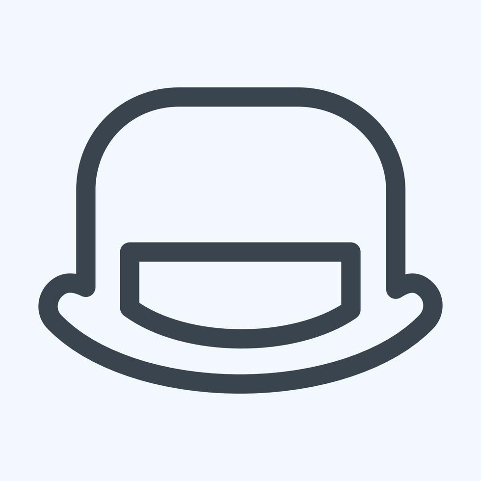 Icon Top Hat - Line Style,Simple illustration,Editable stroke vector