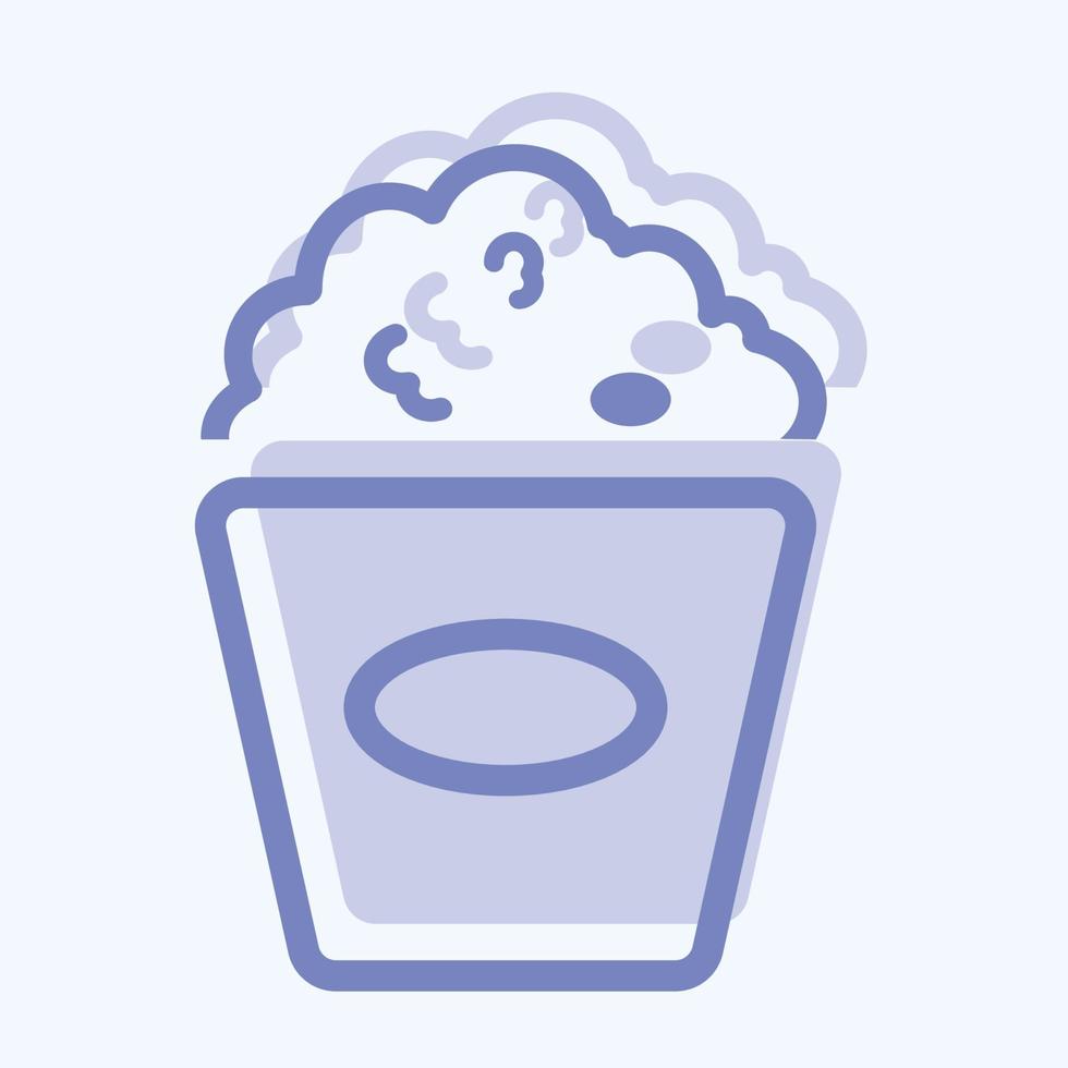Icon Popcorn - Two Tone Style - Simple illustration, Editable stroke. vector