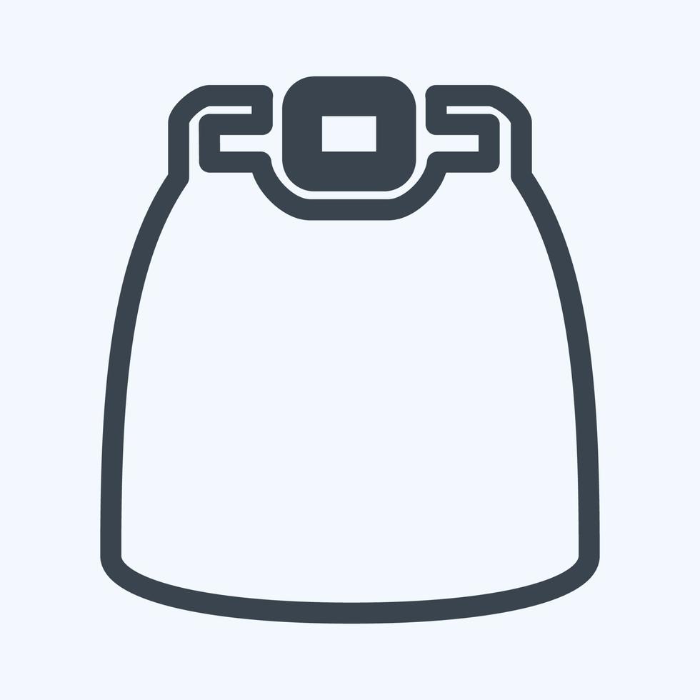 icon skirt-3 - estilo de línea, ilustración simple, trazo editable vector