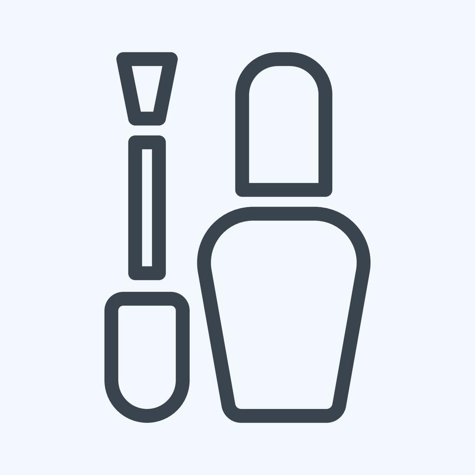 icono de esmalte de uñas - estilo de línea - ilustración simple, trazo editable. vector