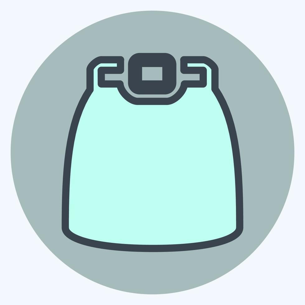 icon skirt-3 - estilo de color mate, ilustración simple, trazo editable vector