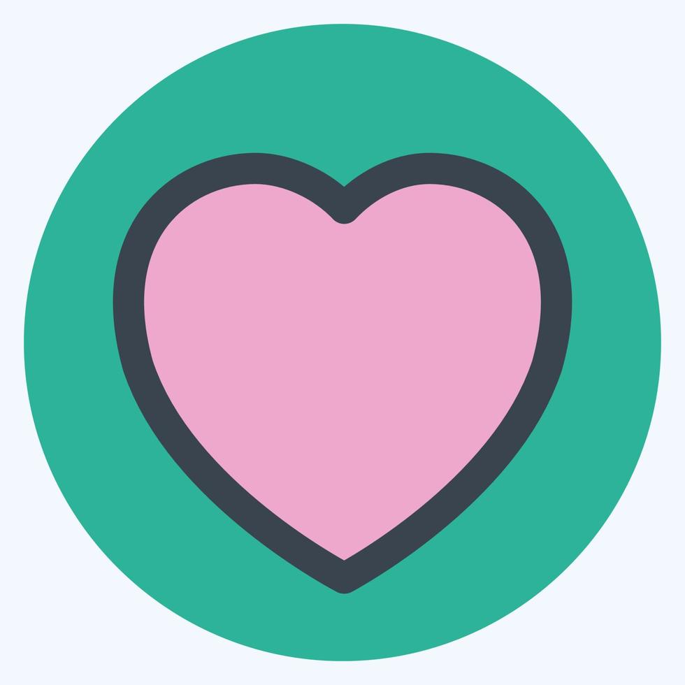 Icon Hearts - Color Mate Style,Simple illustration,Editable stroke vector