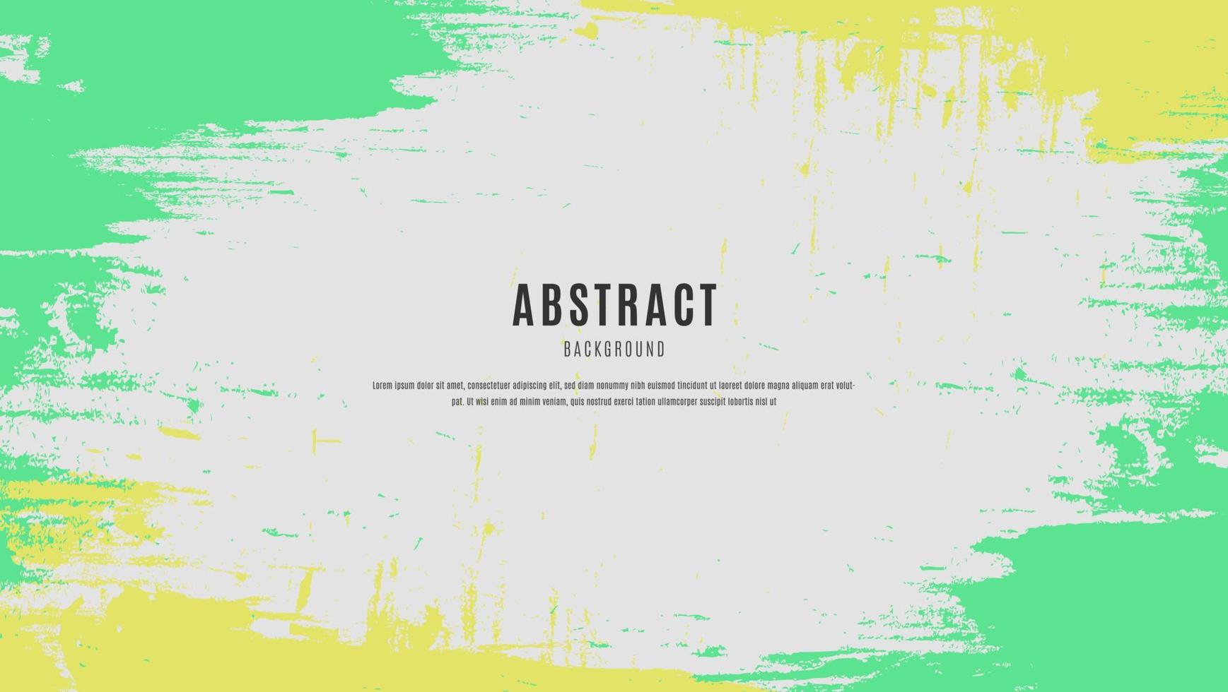 Abstract Colorful Green Yellow Grunge Splash Paint Texture In White Background vector