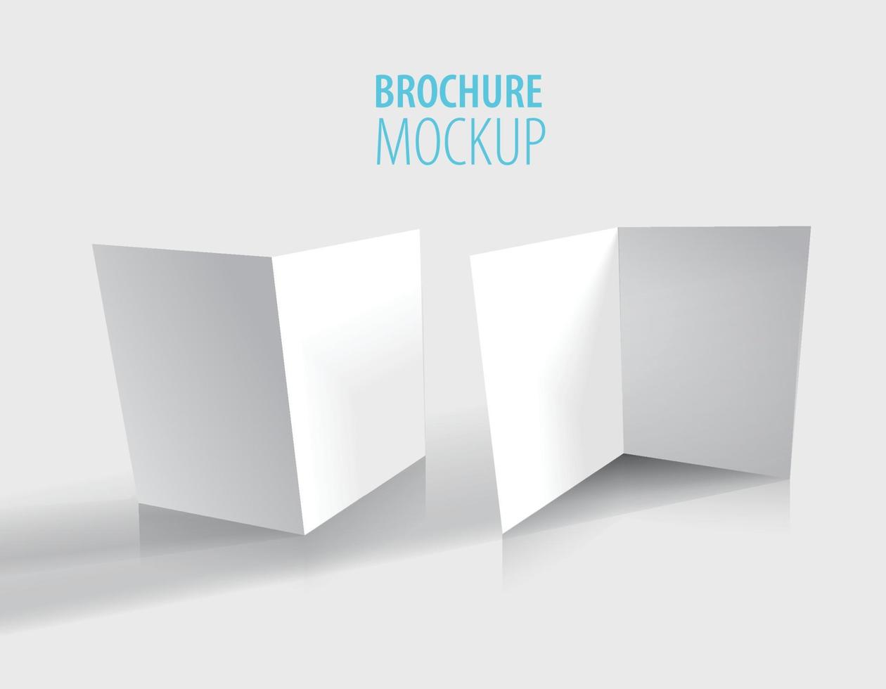 Two White Brochure design isolated on grey.Realistic style. vector