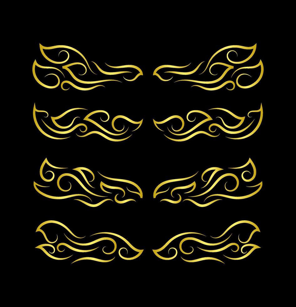 Borders Elements Set Collection, floral Swirl ornament Vector