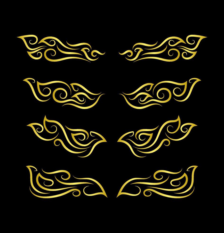 Borders Elements Set Collection, floral Swirl ornament Vector