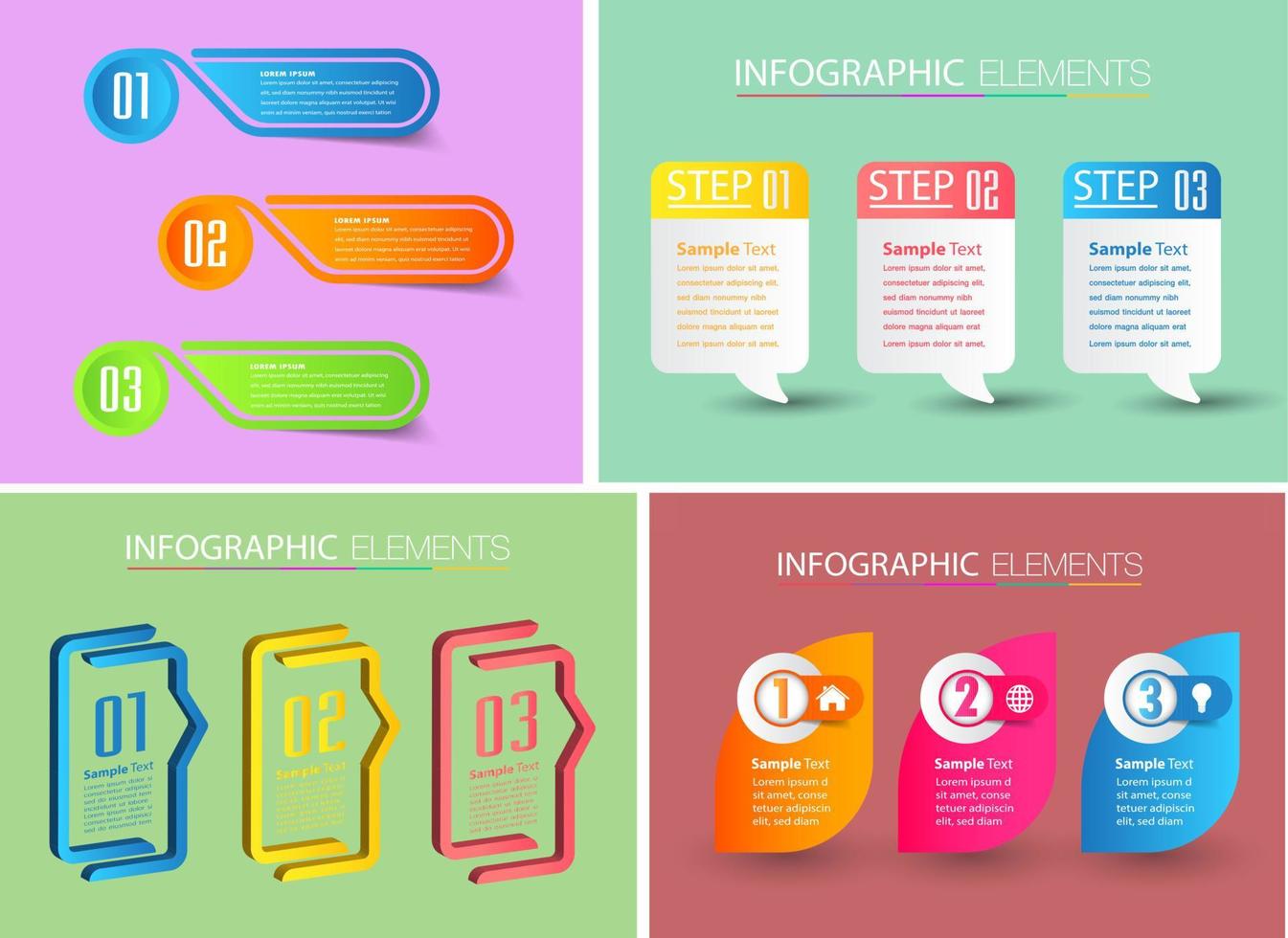 modern text box template, infographics banner vector