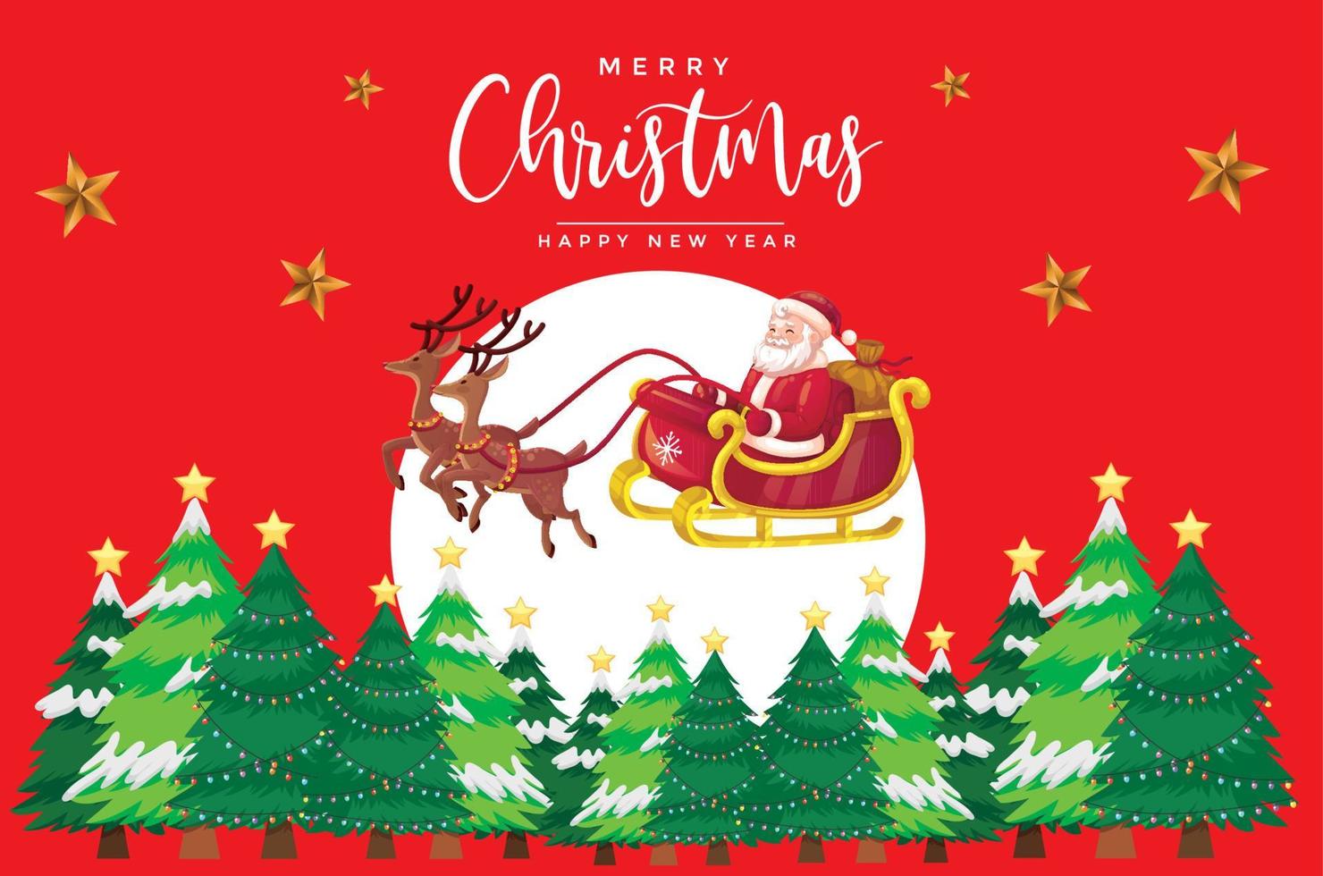 Merry Christmas greeting 2021 vector illustration