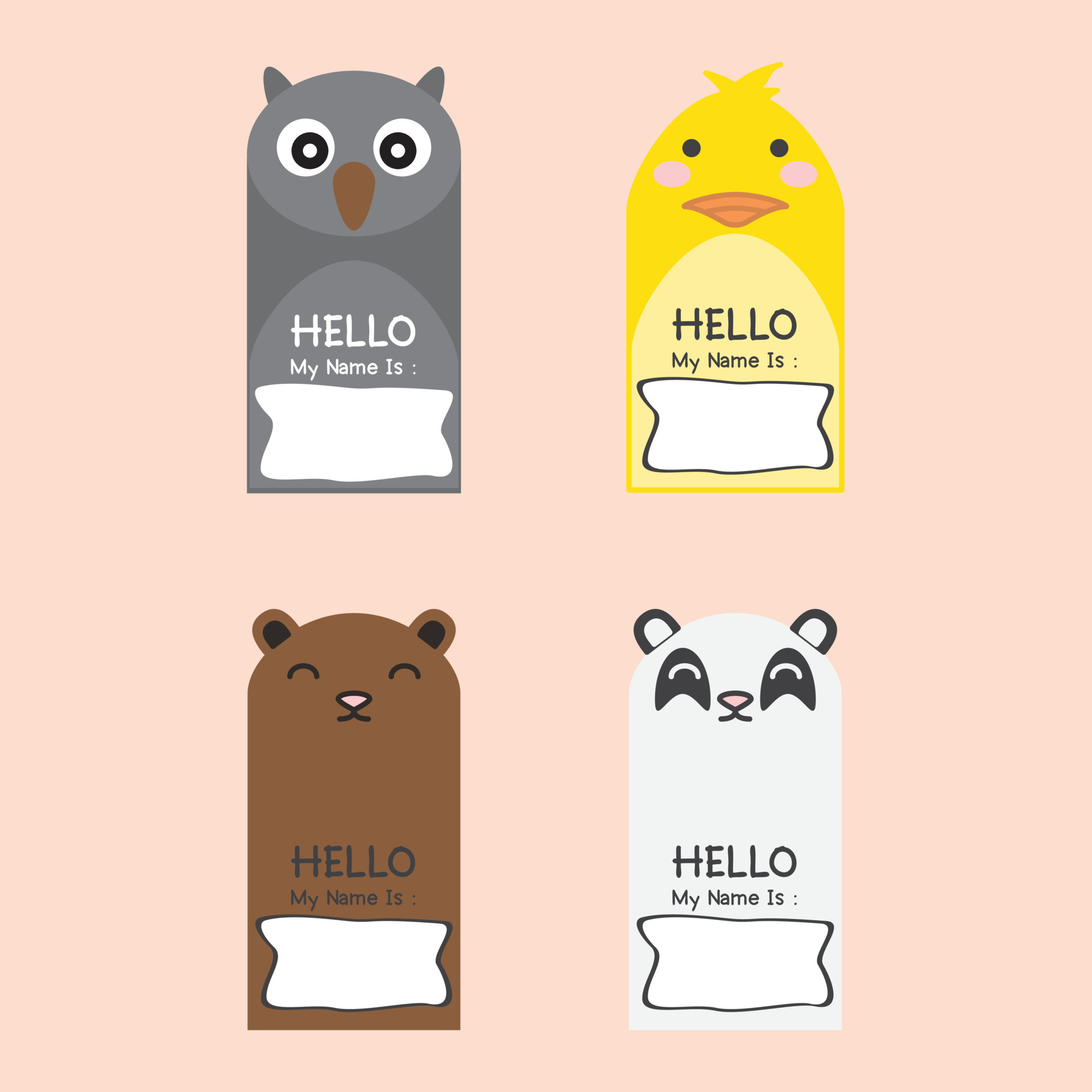 Kindergarten Animal Name Tags Set 4378854 Vector Art At Vecteezy Kindergarten Animal Name Tags Set 4378854 Vector Art At Vecteezy
