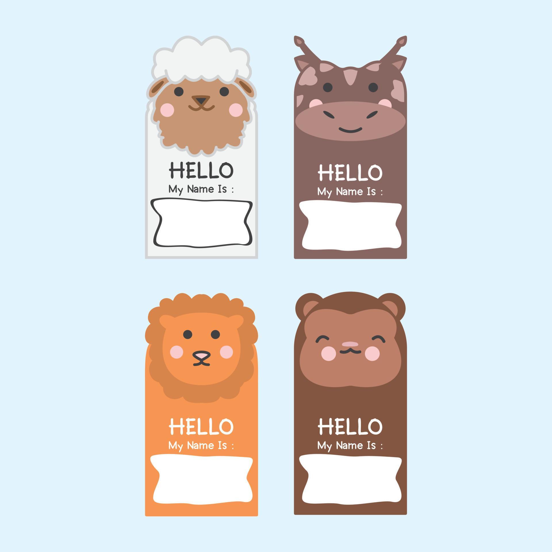 kindergarten-animal-name-tags-collection-set-4378856-vector-art-at-vecteezy