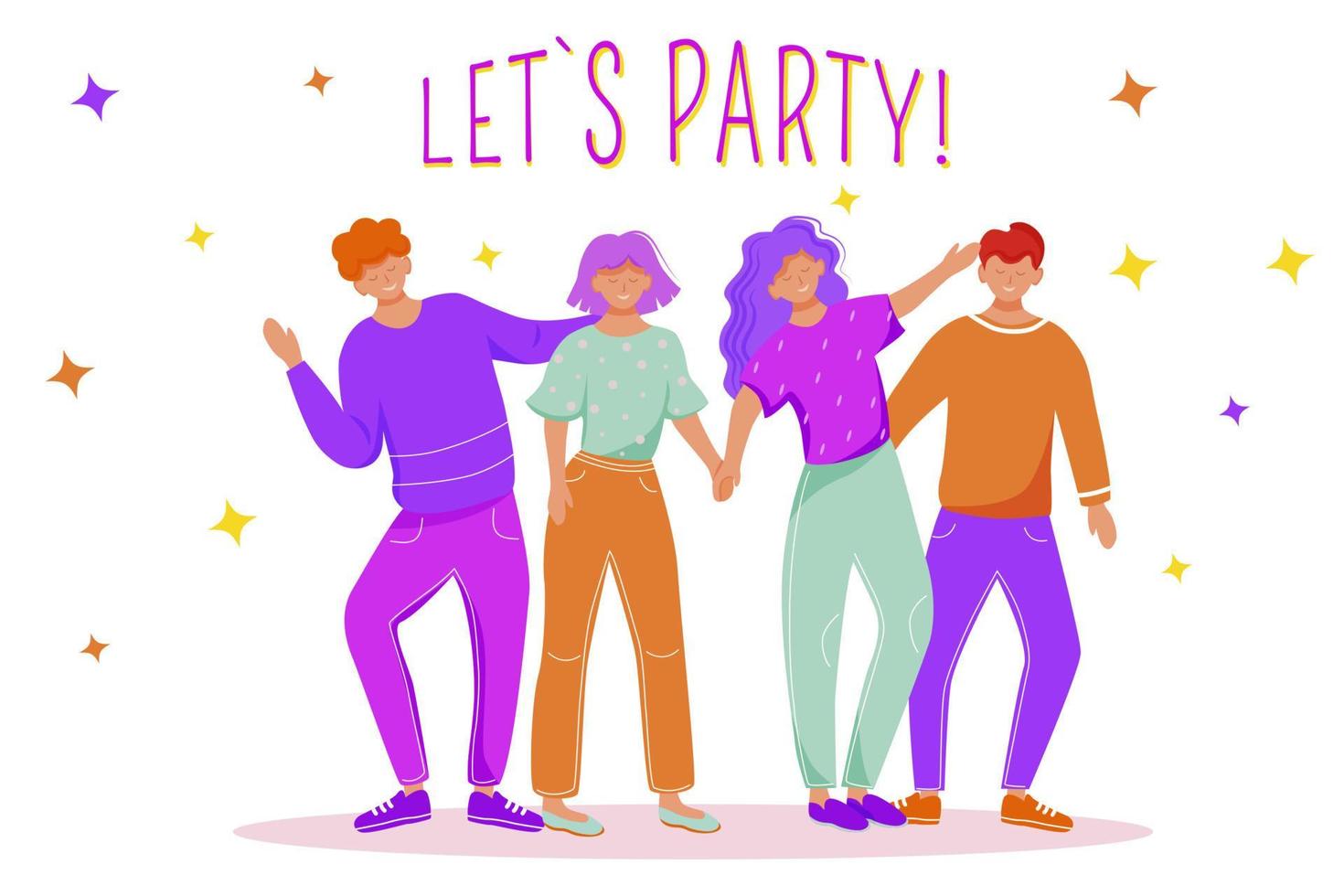 Person people vector illustration dance party woman and man. Happy friend  fun disco club music dancer cartoon group celebration. Character background  concert rejoice concept. Entertainment activity 26570593 Vector Art at  Vecteezy