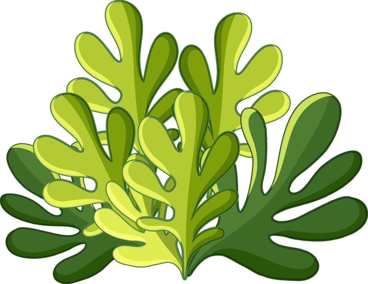 Green bush in cartoon style vector
