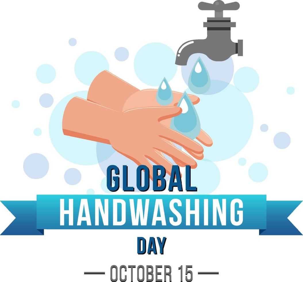 Global Handwashing Day Banner Design vector