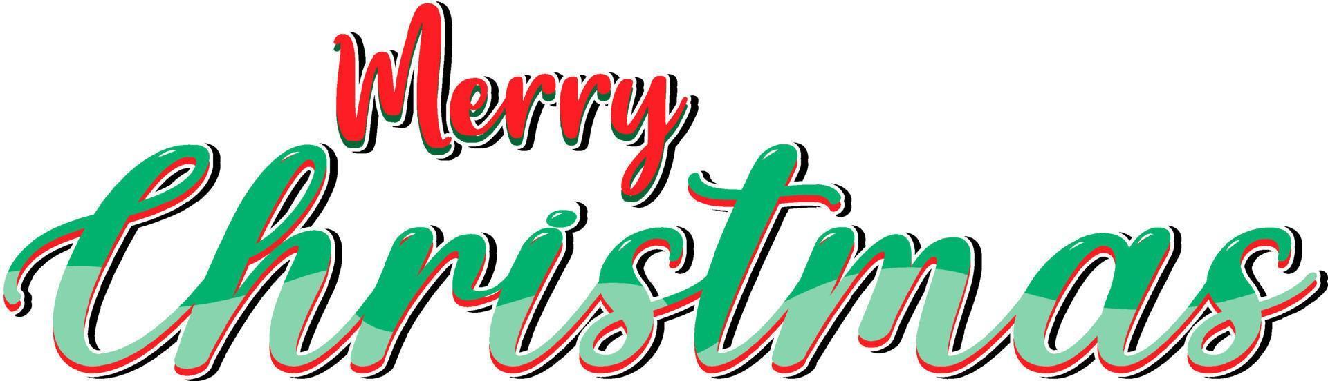 Merry Christmas lettering design on white background vector