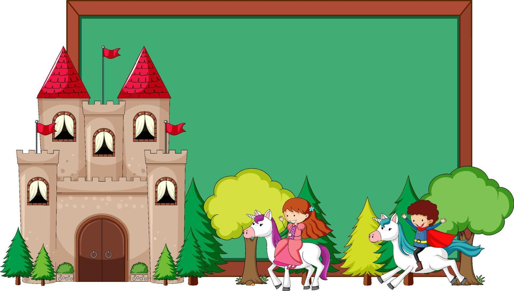 Fairy tale banner template vector