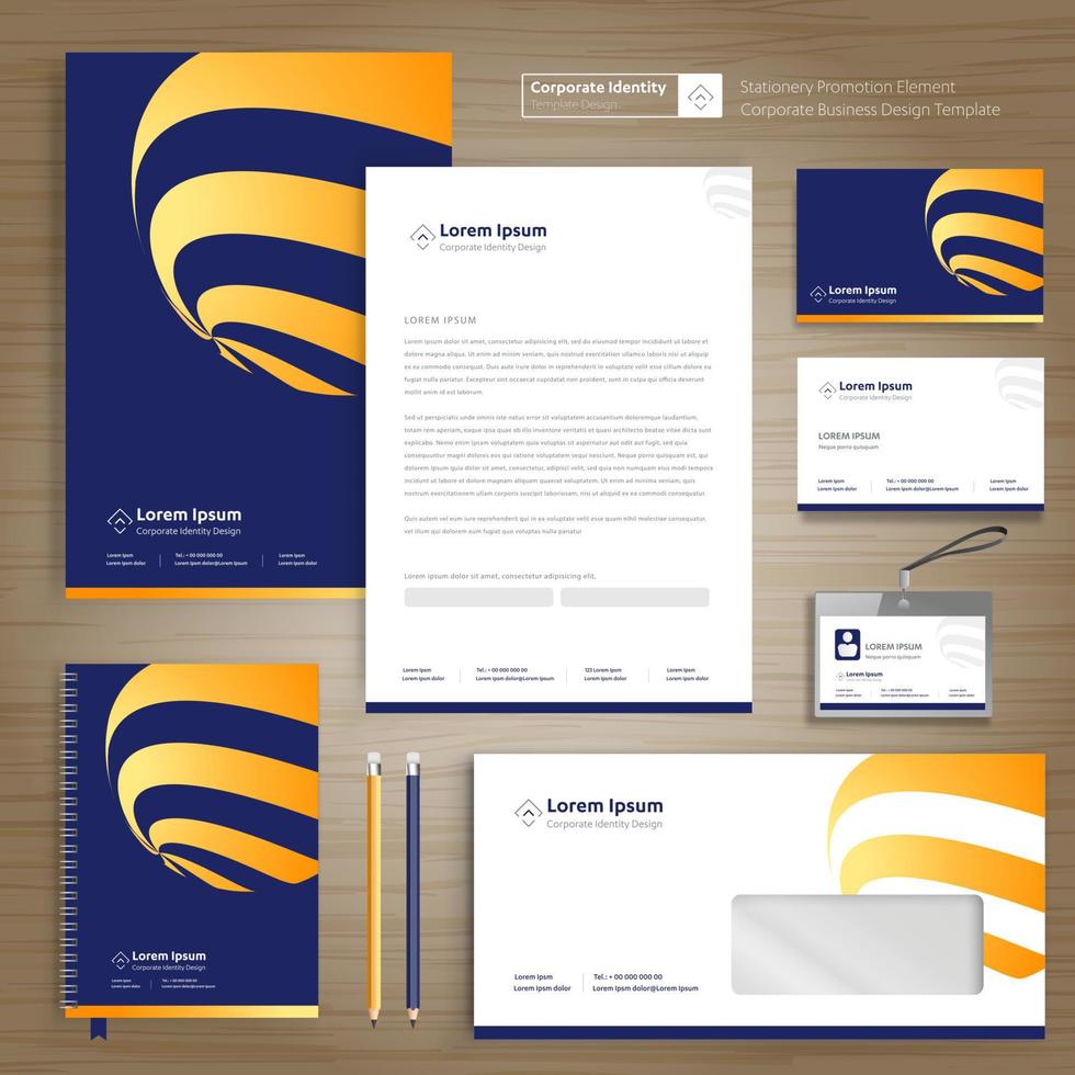 Corporate Business Identity template design stationery Vector abstract  background with memo Gift Items Color promotional souvenirs elements