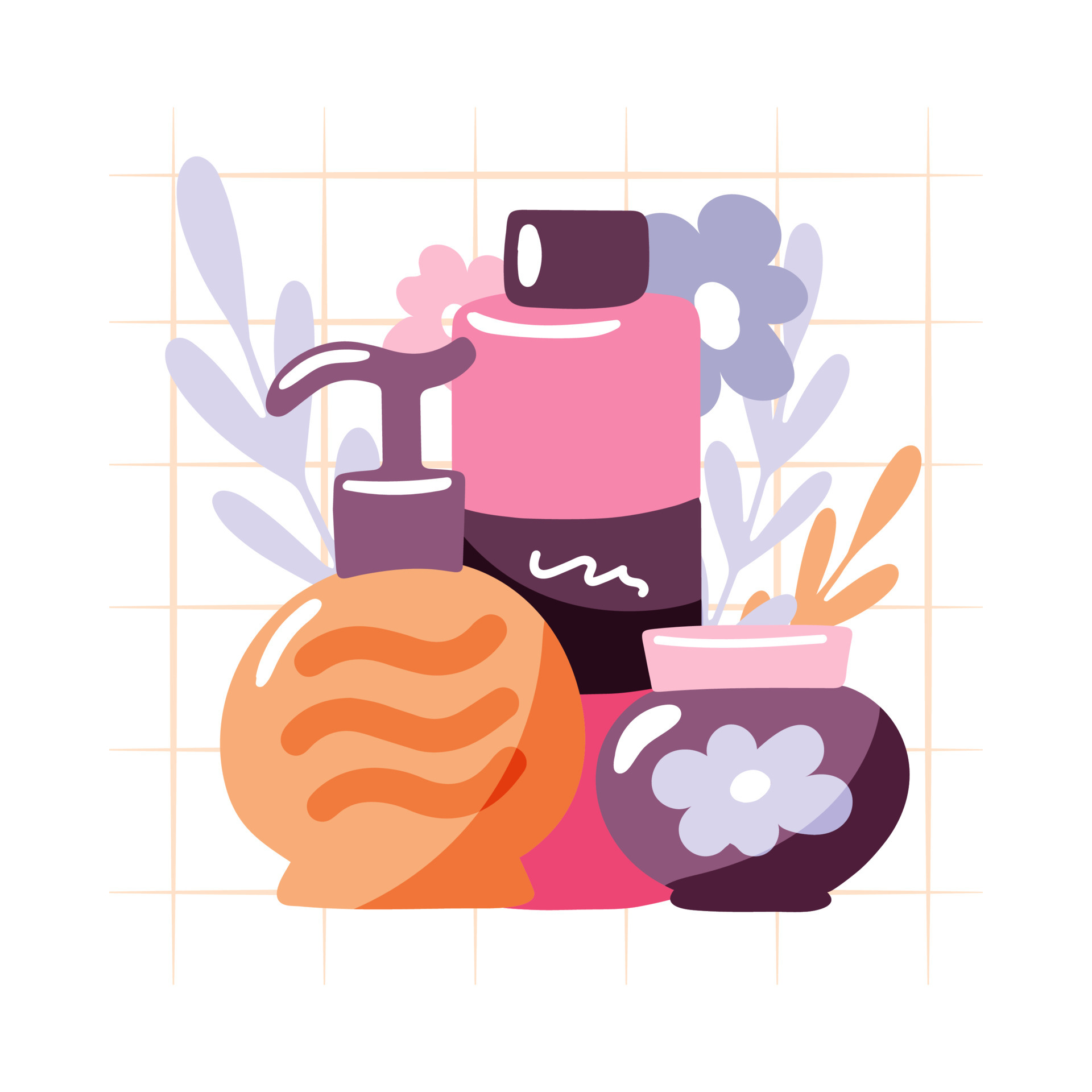 Cosmetic concept a set of beauty products for face skin care. Bottles