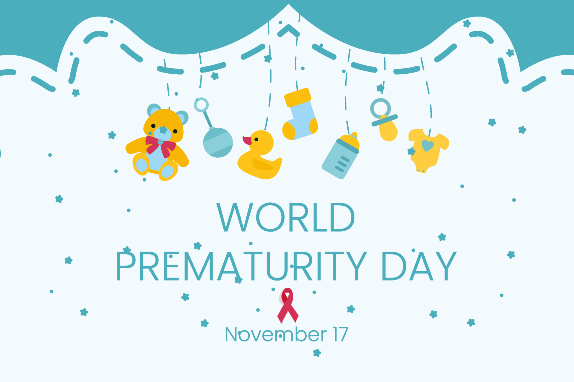 Vector illustration on the theme of World Prematurity day on November