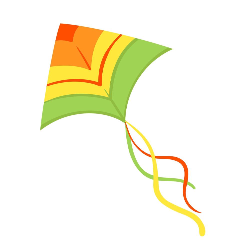 Vector illustration kites on white isolated background