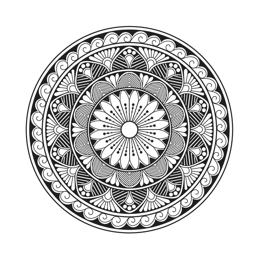 diseño de mandala indio vector