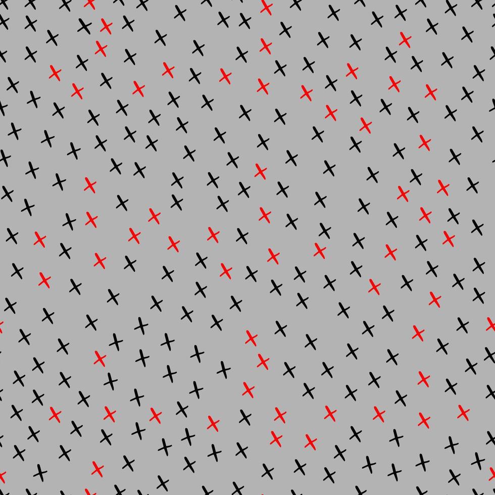 vector seamless pattern irregular  crosses x on a  background