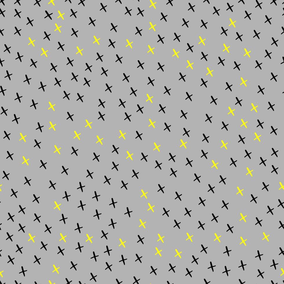 vector seamless pattern irregular  crosses x on a  background