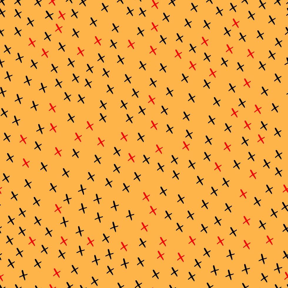 vector seamless pattern irregular  crosses x on a  background