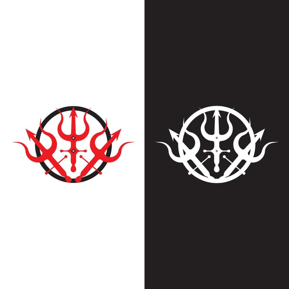 Trident Logo Template vector icon
