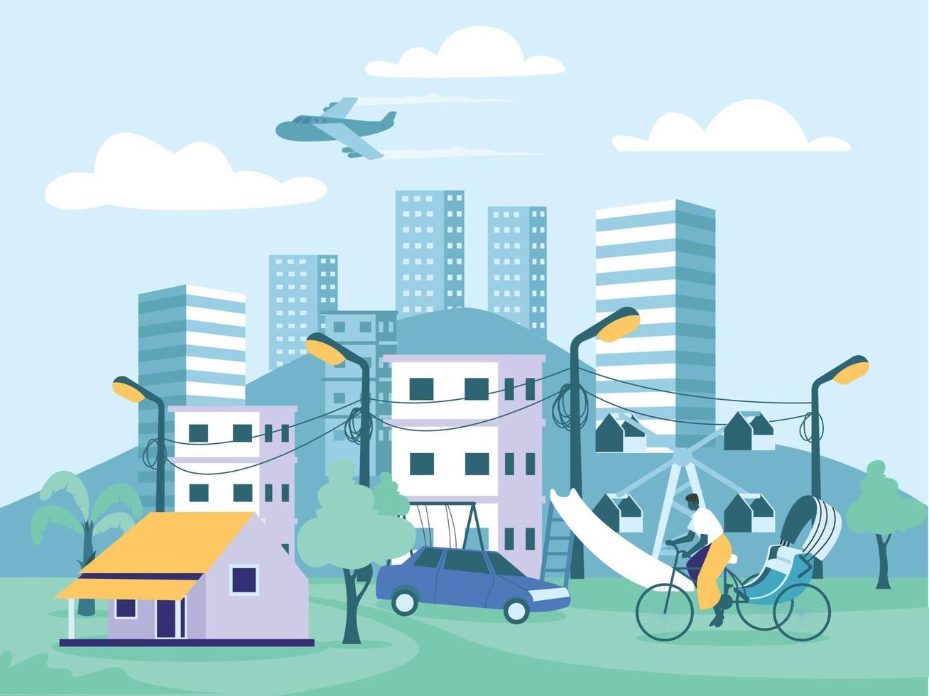 City life vector illustration concept design