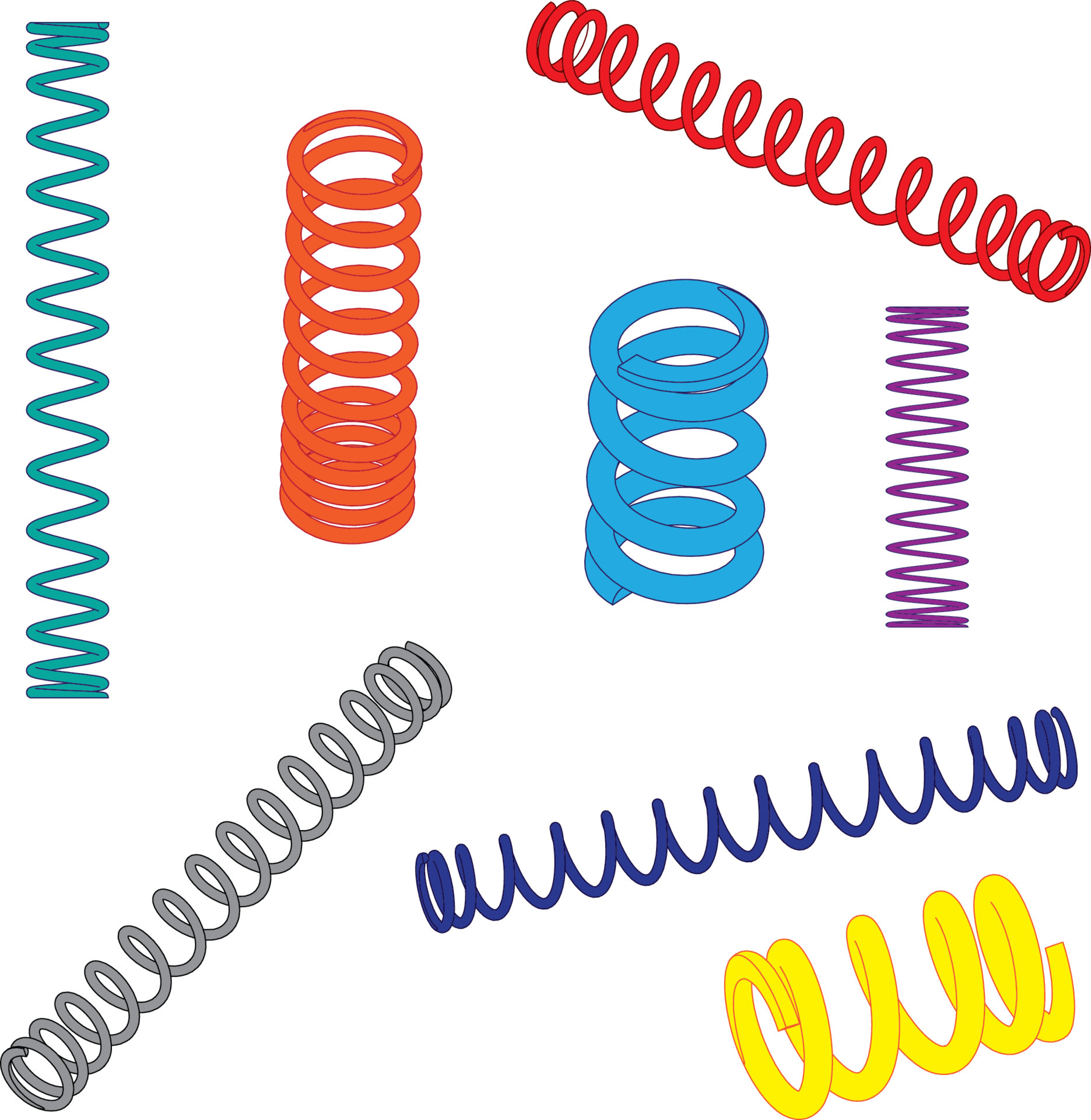 compression spring all color vector illustration 4384480 Vector Art at