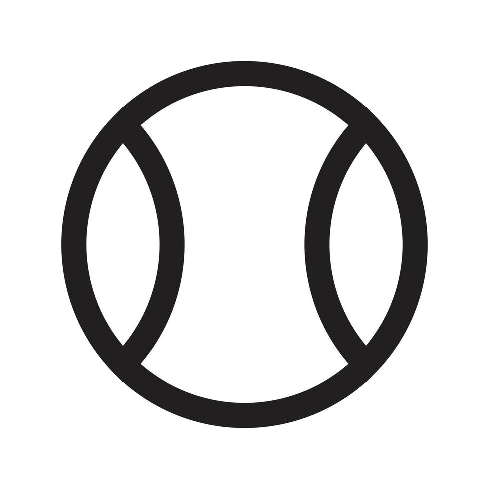línea de vector de icono de pelota de tenis para web, presentación, logotipo, símbolo de icono.