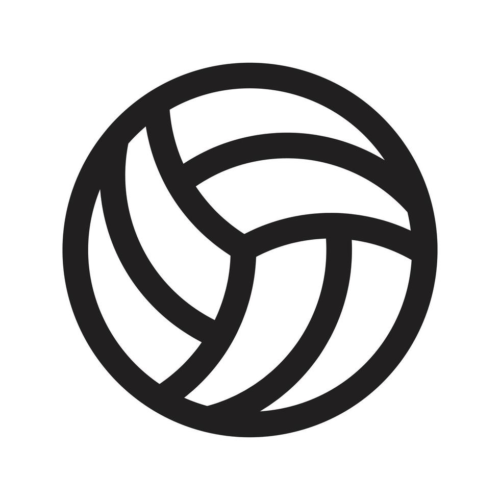 línea de vector de icono de bola de volly para web, presentación, logotipo, símbolo de icono.