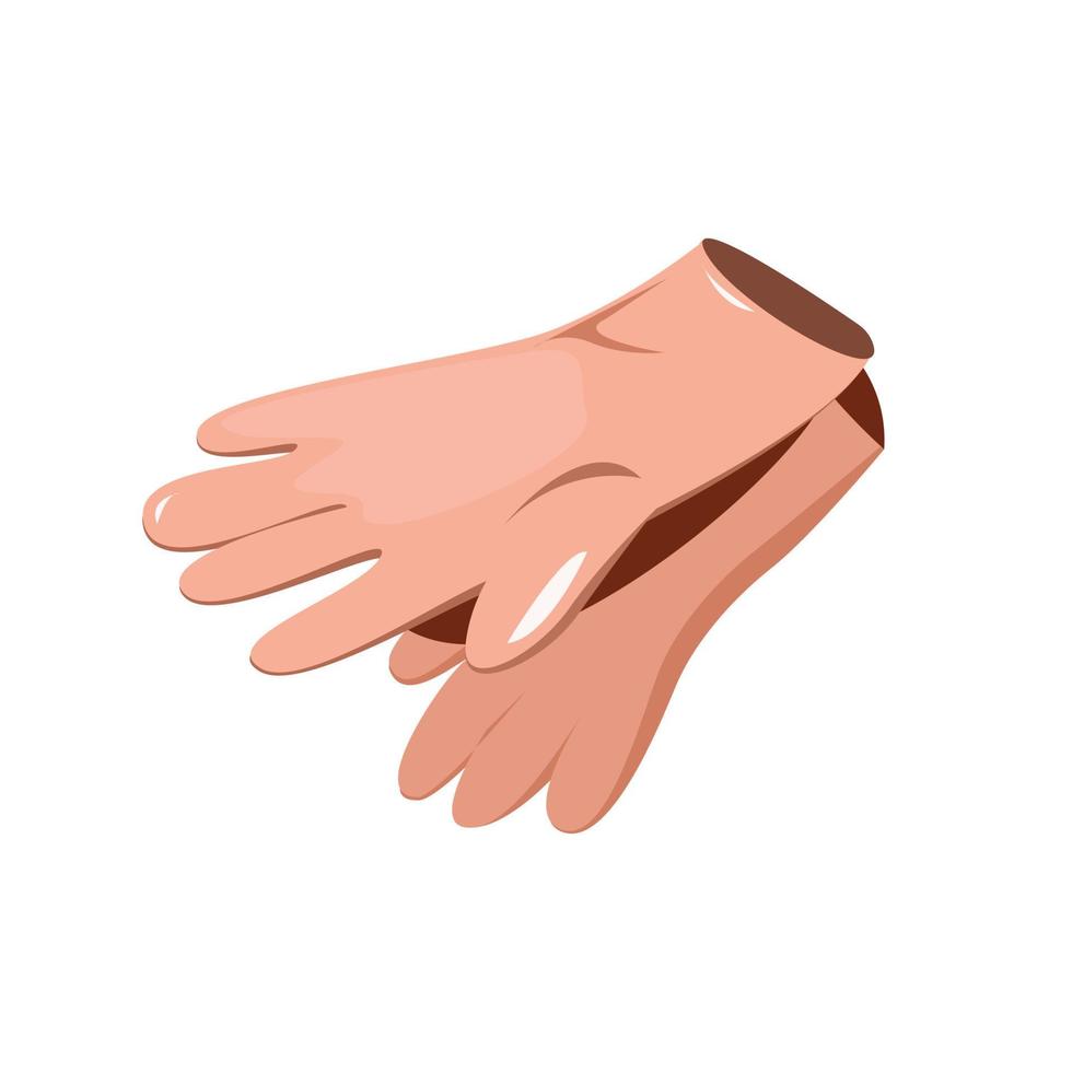 Rubber gloves for working in the garden vector