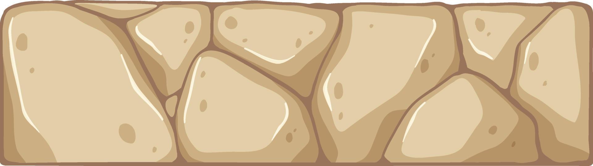 Ladrillo de piedra aislado en estilo de dibujos animados vector