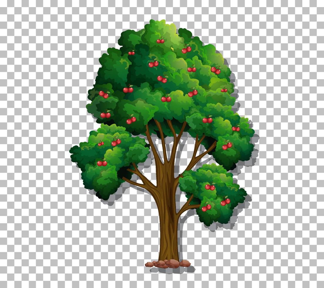 árbol en el fondo de la cuadrícula vector