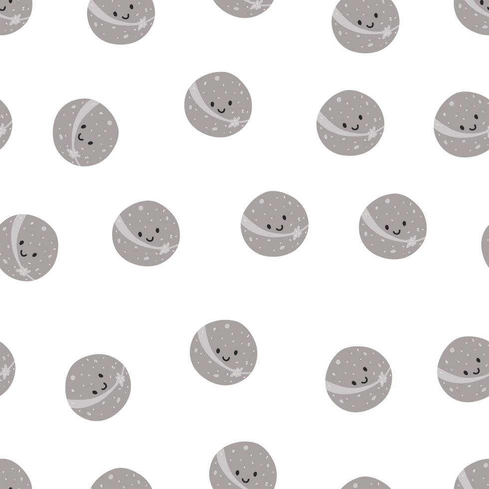 seamless pattern with planet in hand drawing style vector