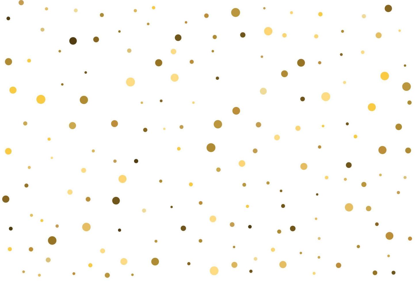 Christmas classic polka dot  confetti. Gold round  confetti. vector